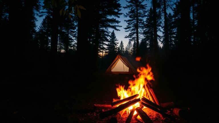 campfire distance from tent