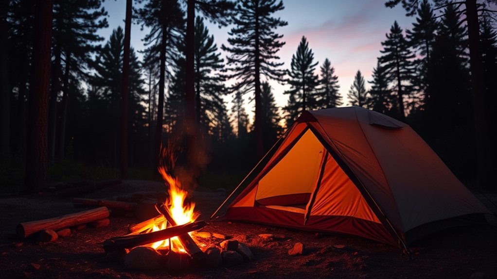 campfire safety distance guidelines