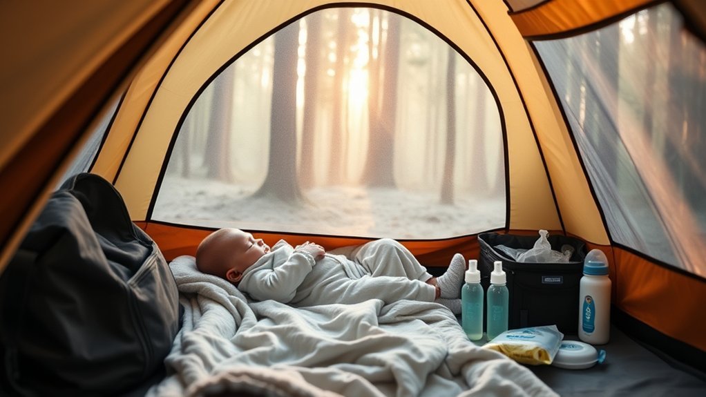 Camping With a Baby in a Tent: How to Stay Warm and Safe camping with infant essentials