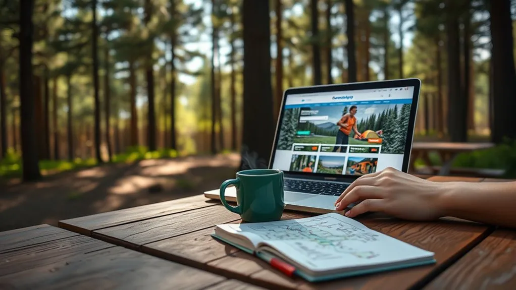 Recreation.gov campsite booking page and reservation timing checklist