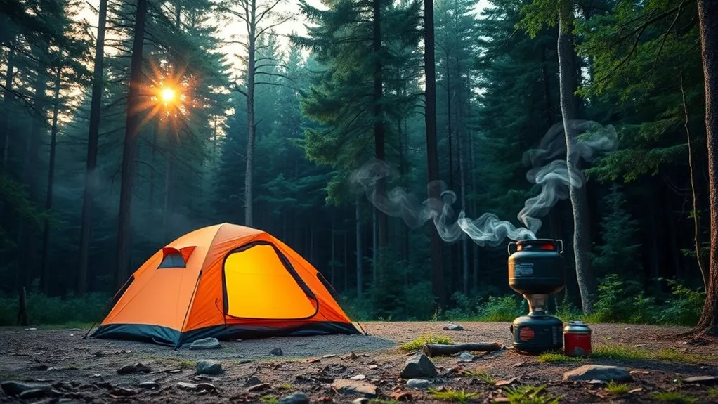 Carbon monoxide tent camping safety precautions with camp stove