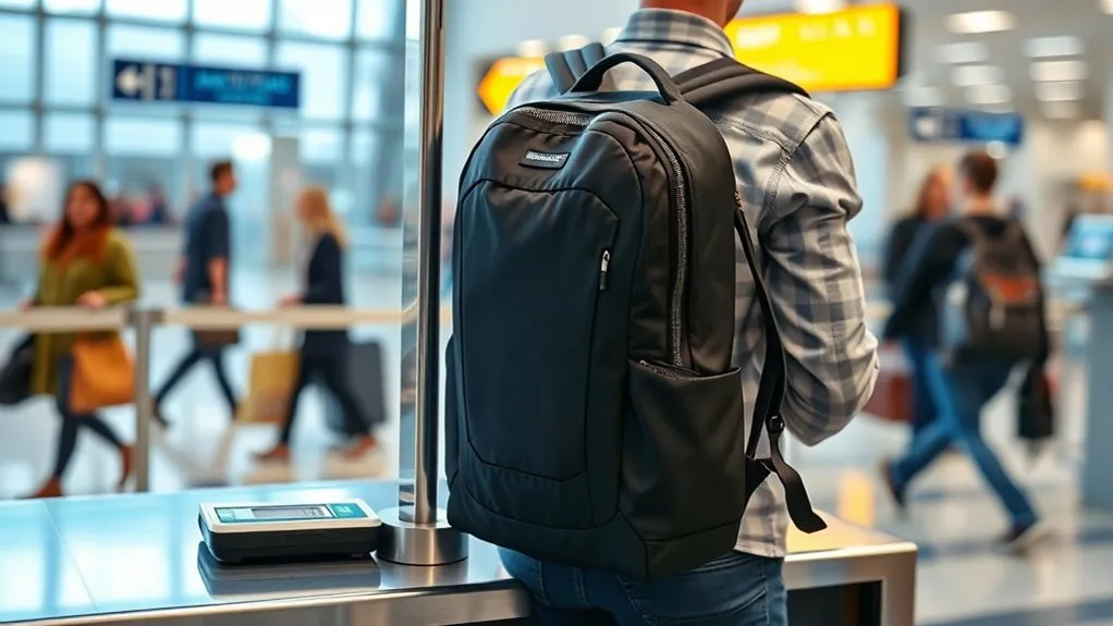 Measuring carry-on backpack size limits including pockets and straps