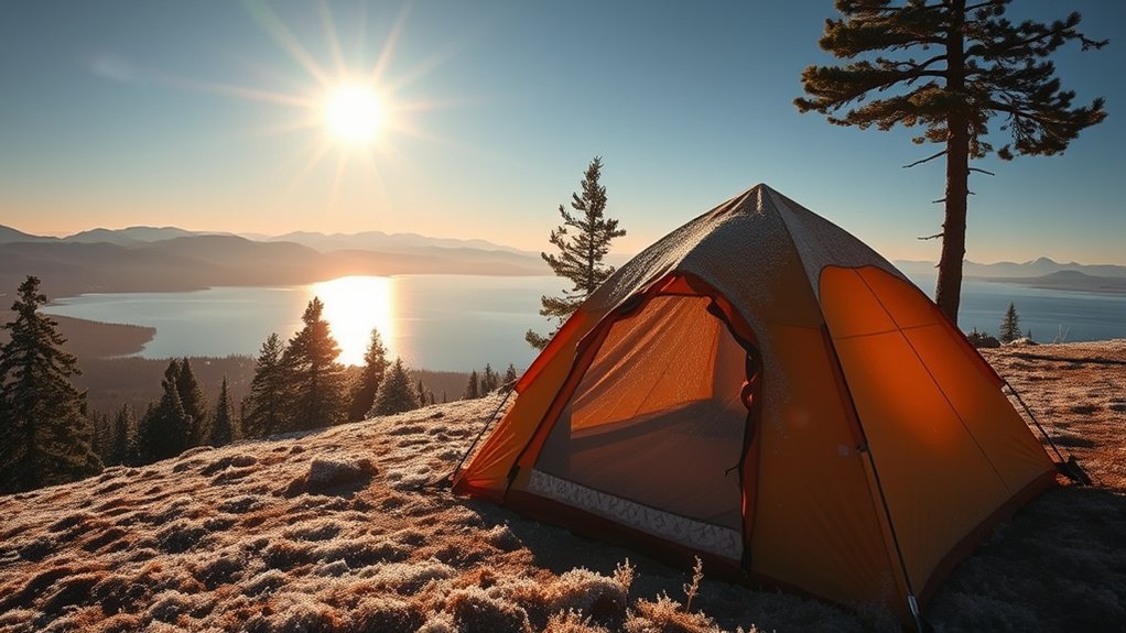 How to Deal With Morning Frost on a Tent choose elevated sunny spots