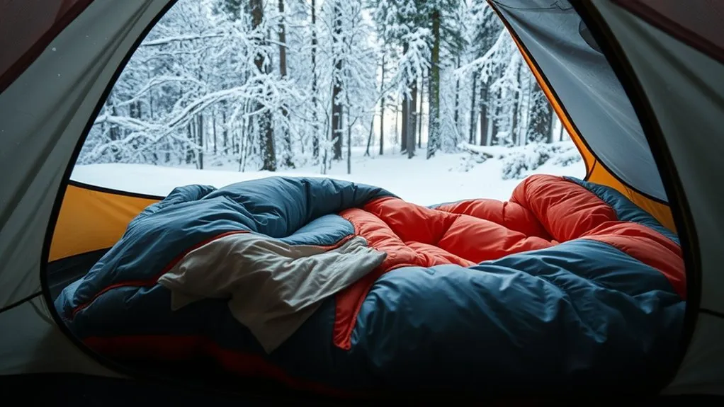 Winter Tent Condensation Tips: Stay Warm Without Getting Wet Winter sleeping bag and insulated pad arranged inside a tent