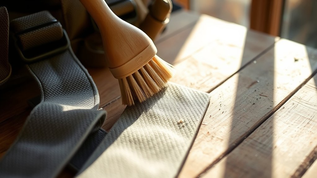 clean backpack straps thoroughly