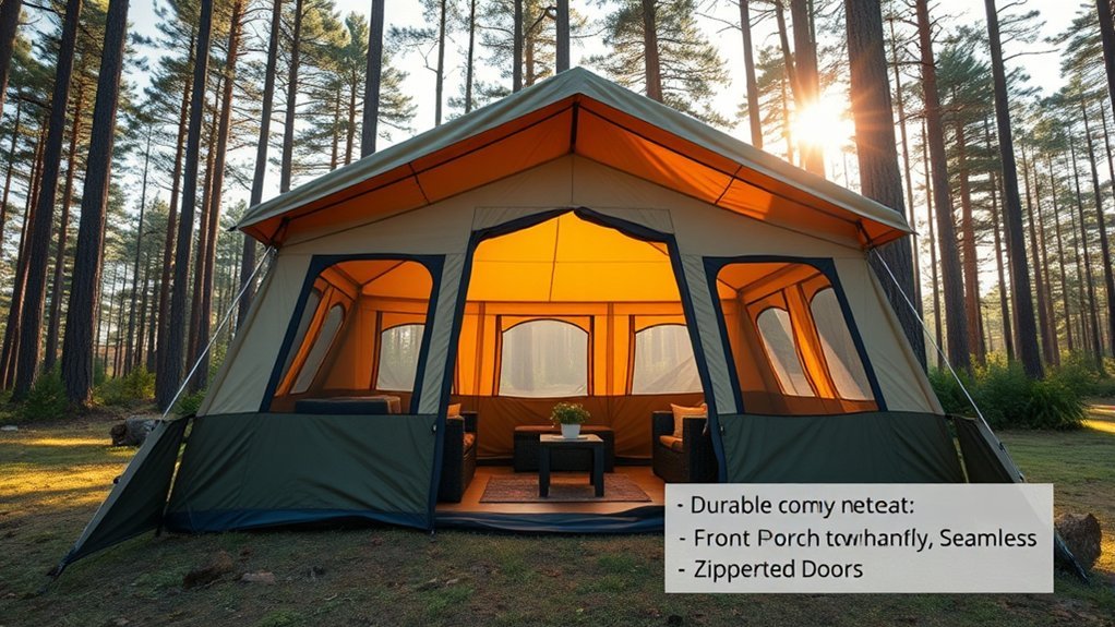 comfortable and functional camping tent
