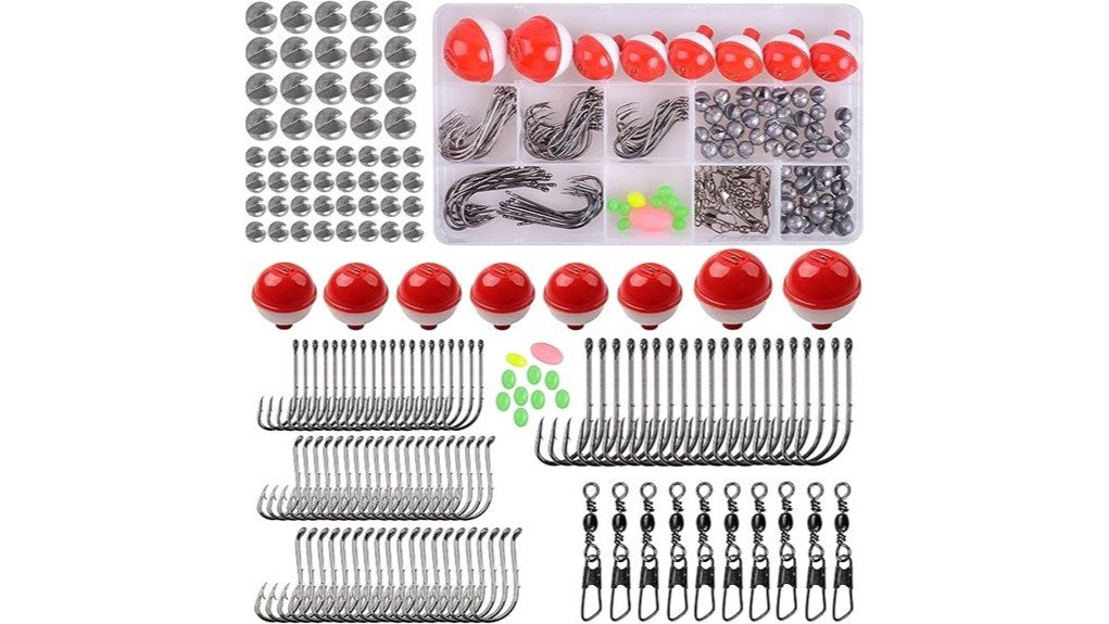 comprehensive fishing tackle assortment