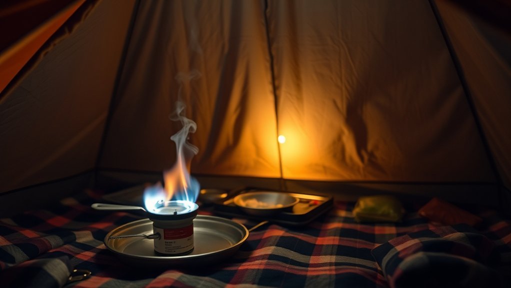 cooking in tents is dangerous