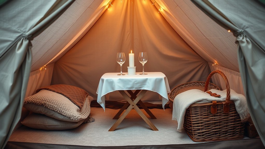 cozy intimate dining setup