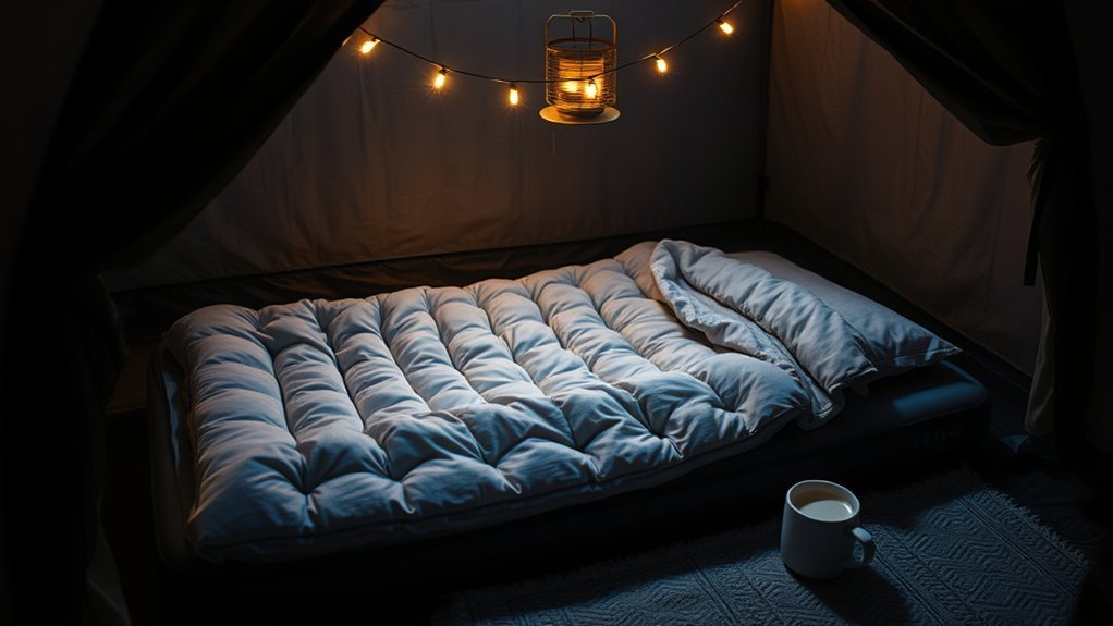 cozy tent camping essentials