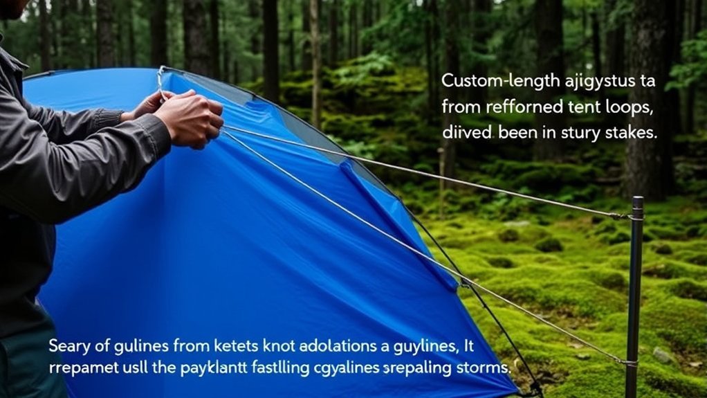 custom guy line adjustments