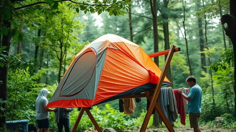 drying a wet tent