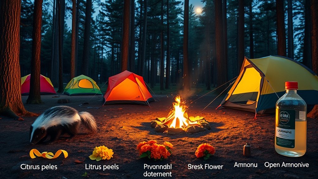 How to Deal With Skunks at Campsites Safely effective skunk repellent strategies