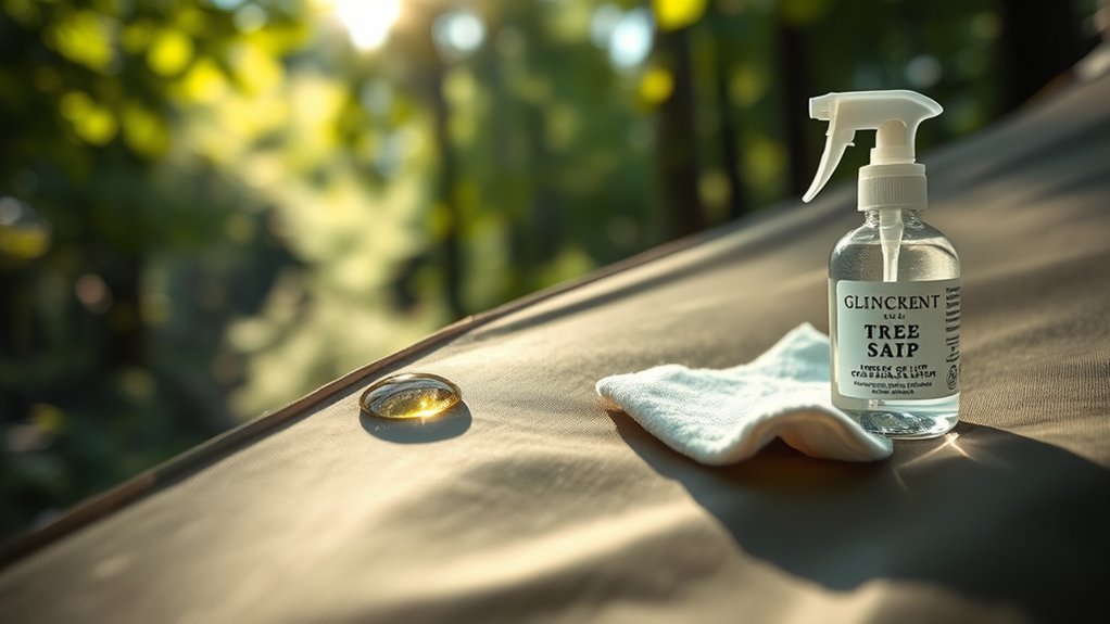 effective tent sap removal