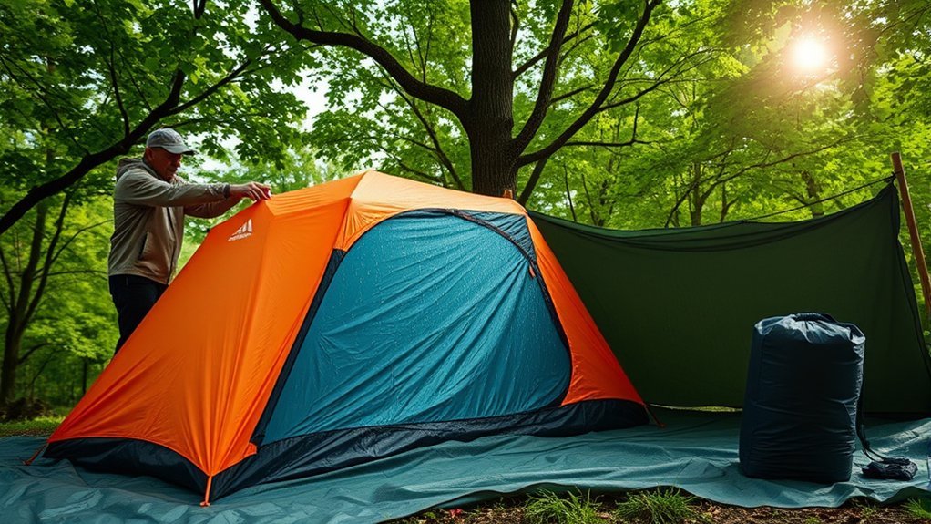 effective ultralight tent packing