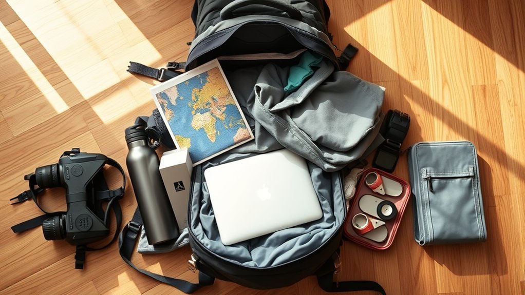 How to Organize a Travel Backpack: Easy Steps & Pro Tips traveler sorting clothing and essentials before packing a travel backpack