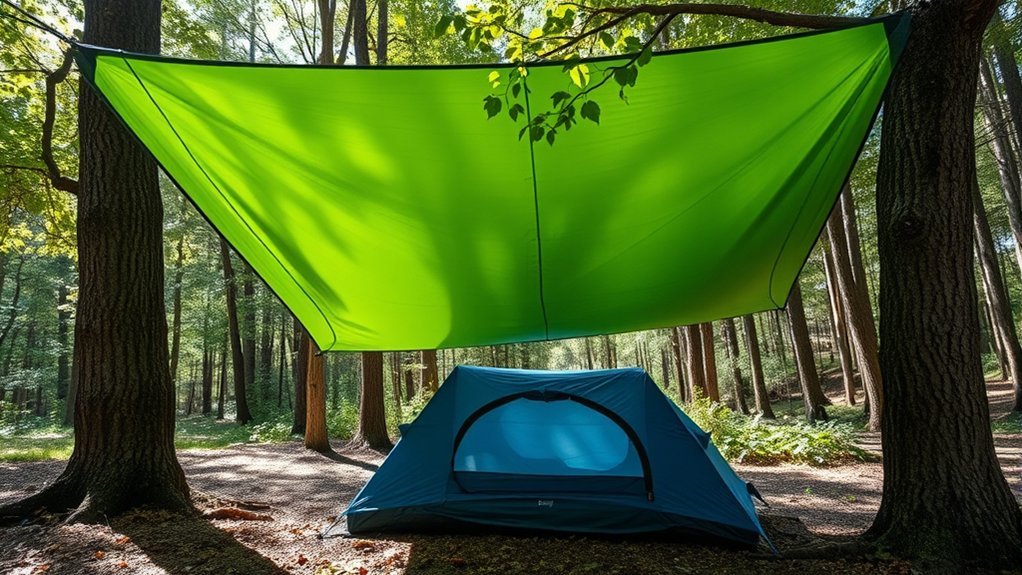 efficient rain tarp setup