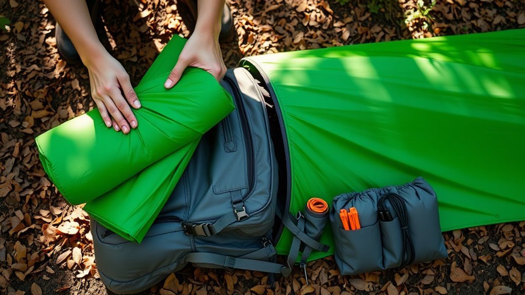 How to Pack a Tent in a Backpack Without Wasting Space efficient tent packing process