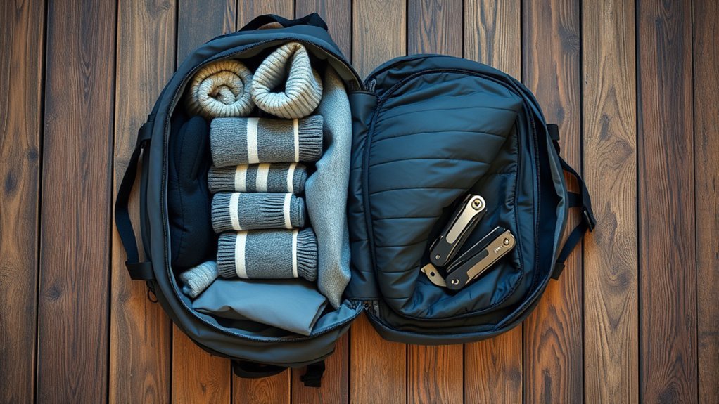 How to Pack a Backpack for Winter Travel: Easy Steps & Pro Tips Winter clothing packed efficiently in compression cubes inside a travel backpack
