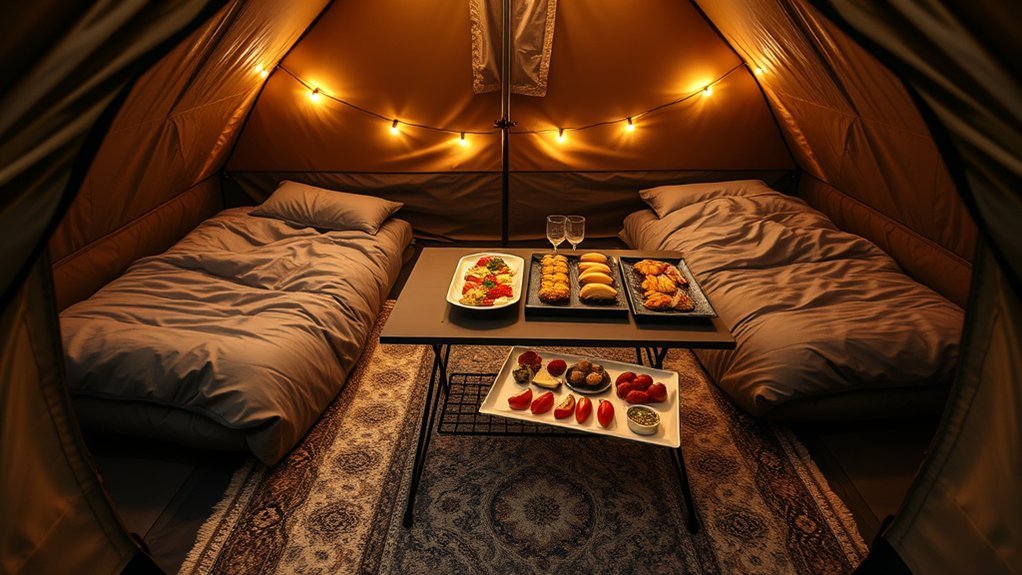 elegant buffet table arrangement