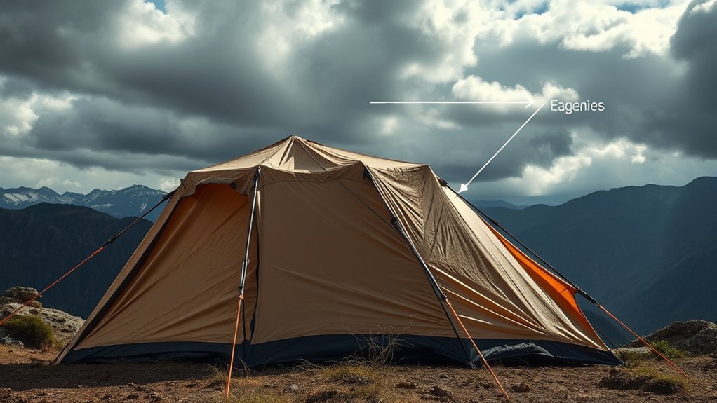 How to Make Your Tent More Windproof With Simple Upgrades Low-profile tent pitched with taut guylines for improved wind resistance
