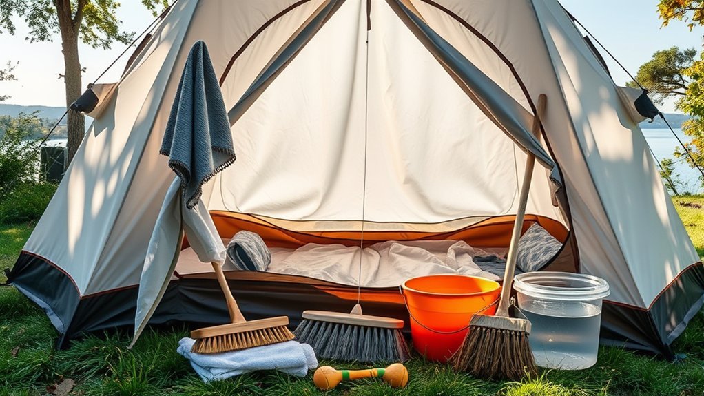 essential tent cleaning supplies