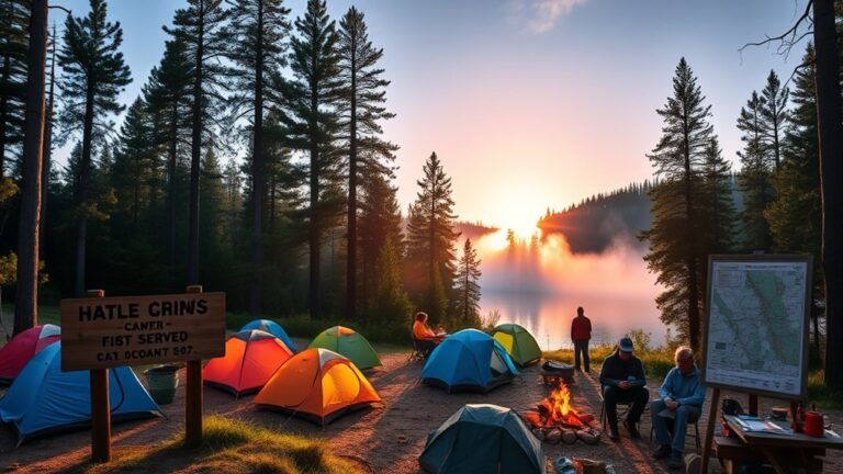 finding first come first served campgrounds