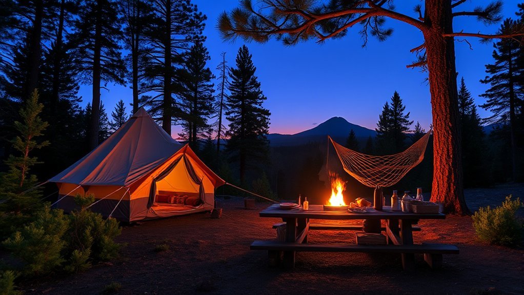 forest campground tent tips