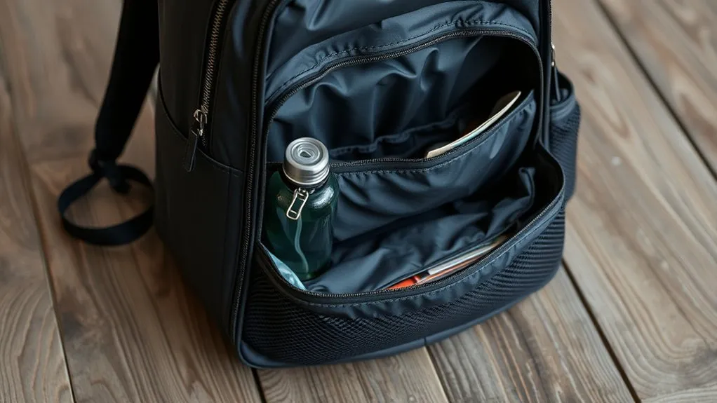 packable travel backpack with organized pockets and compact travel essentials