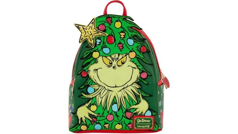 Loungefly Dr. Seuss Grinch Holiday Mini Backpack Review grinch themed mini backpack review