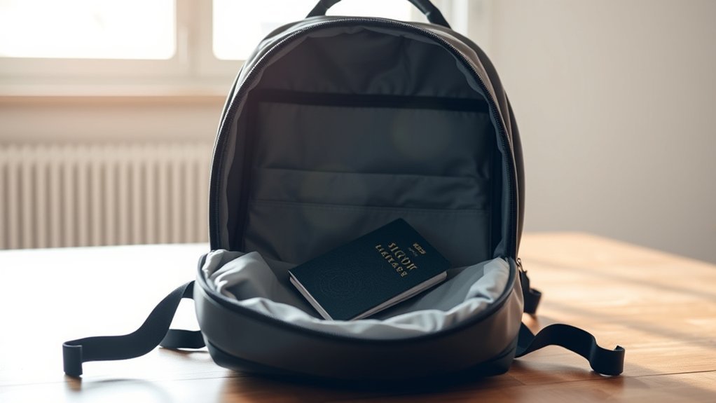 How to Store Your Passport Safely While Traveling 2026 Hidden interior pocket in a travel backpack designed for passport security