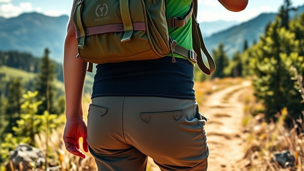 hip belt enhances backpacking comfort