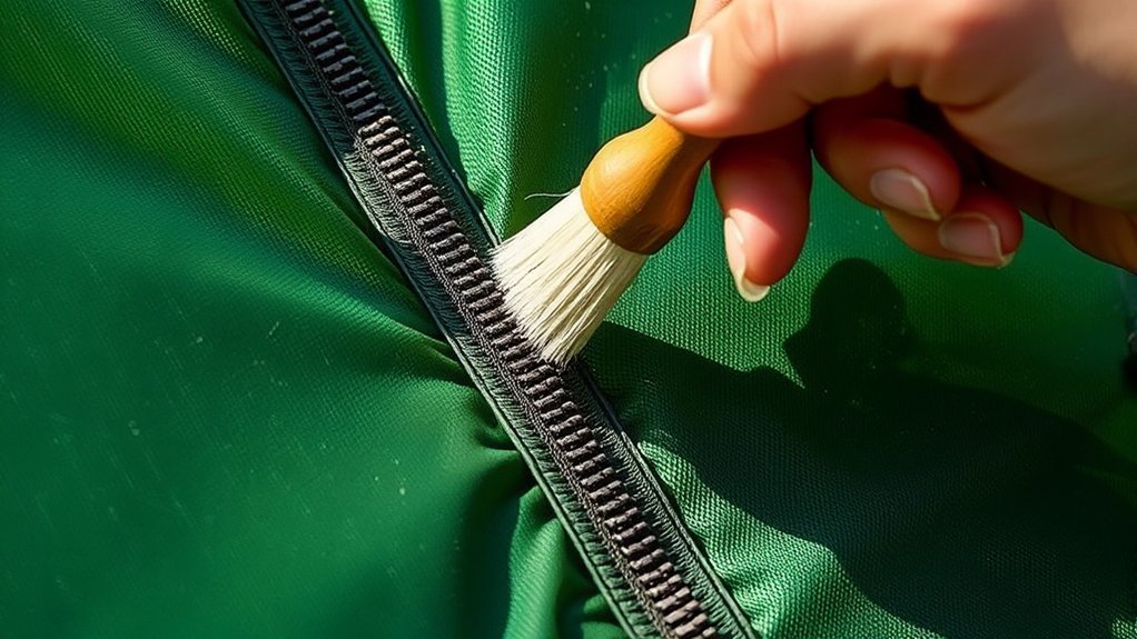 maintain tent zipper care