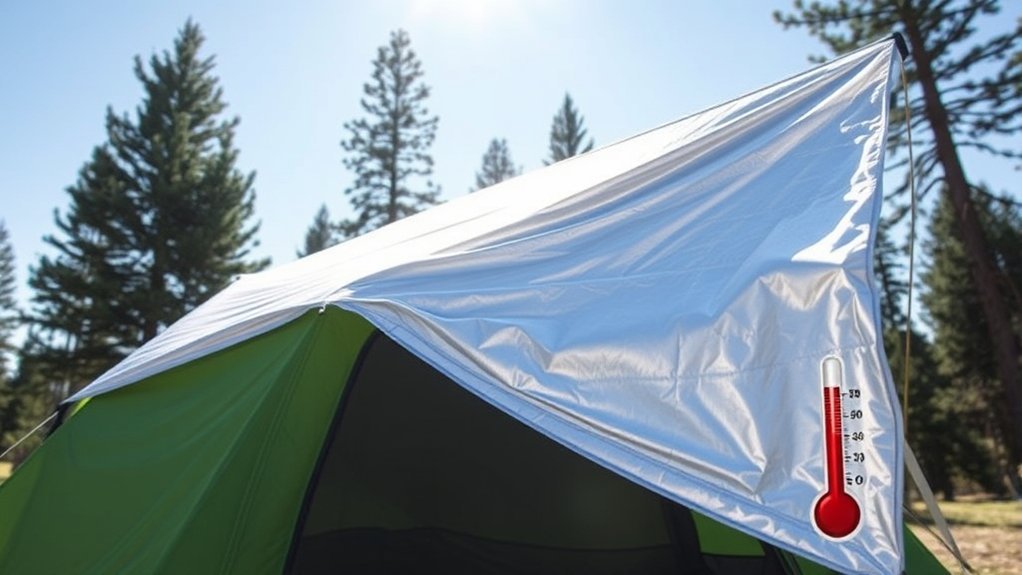 Reflective Tarp Over a Tent: Does It Really Keep You Cooler? maximize tarp heat reflection