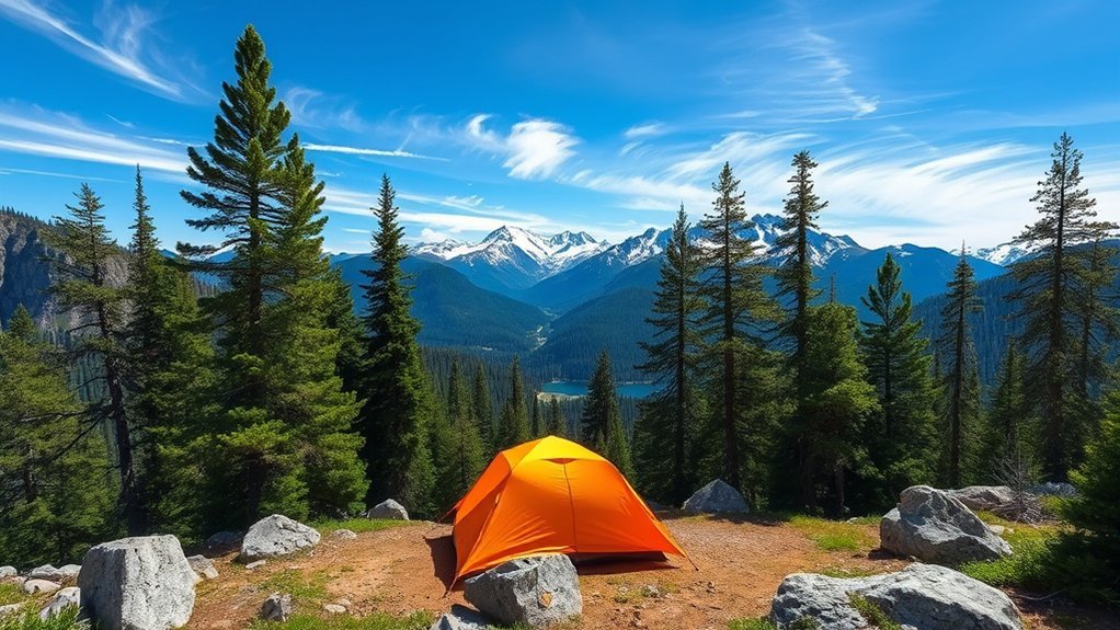 natural windbreaks enhance camping