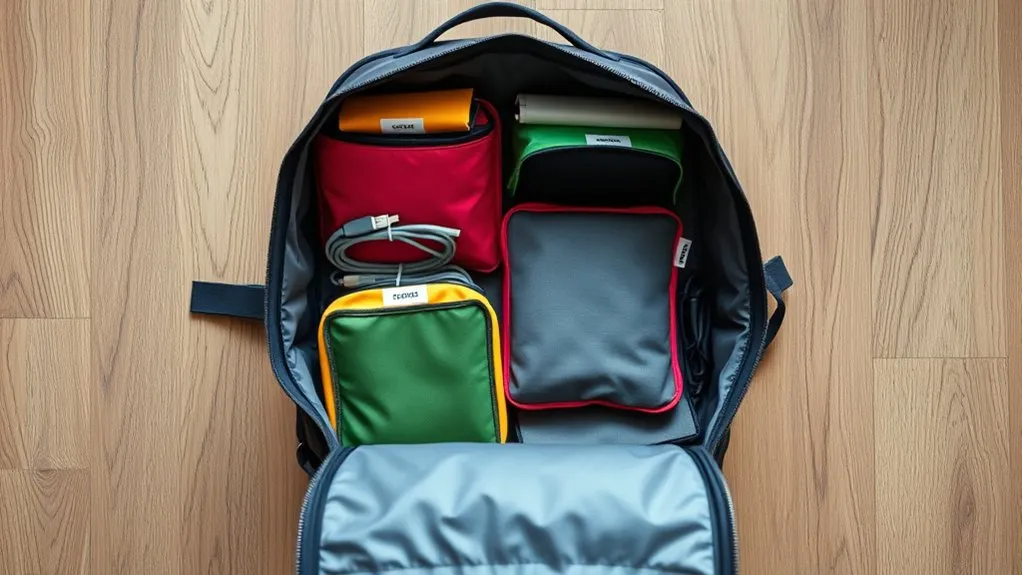 How to Pack Tech Gear in a Backpack: Easy Steps & Pro Tips Small travel packing cube holding an organized tech pouch and accessories