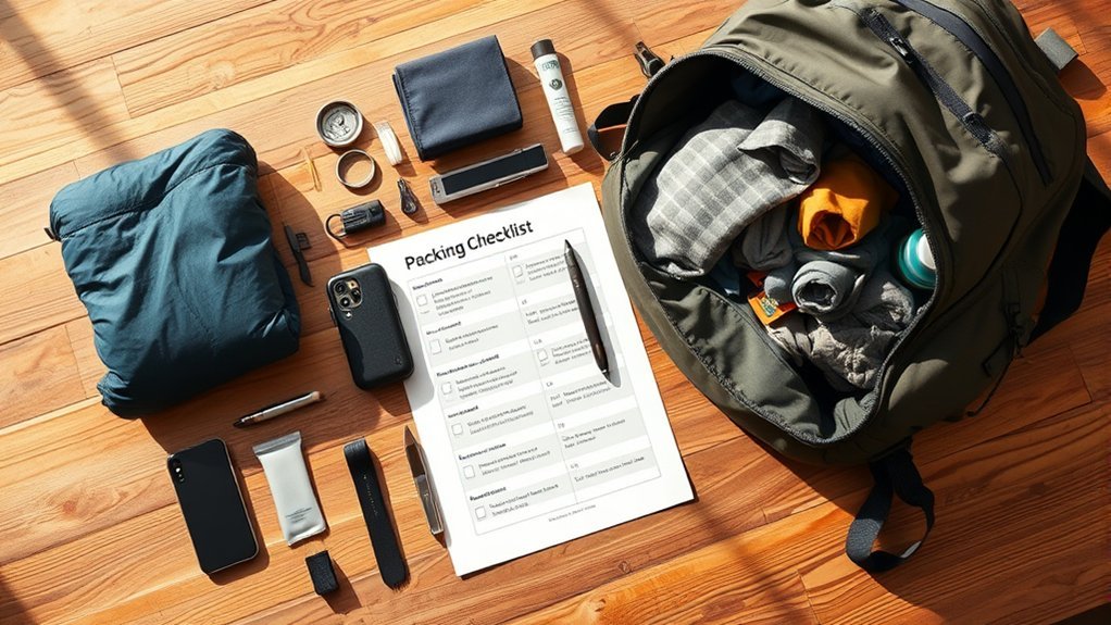 packing checklist for travel