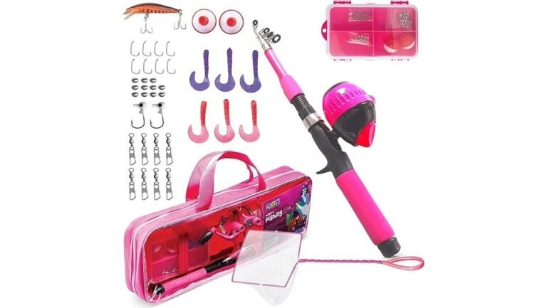 pink kids fishing pole