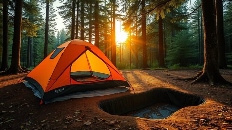 prevent tent water pooling