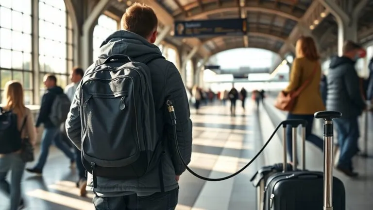 prevent train backpack theft