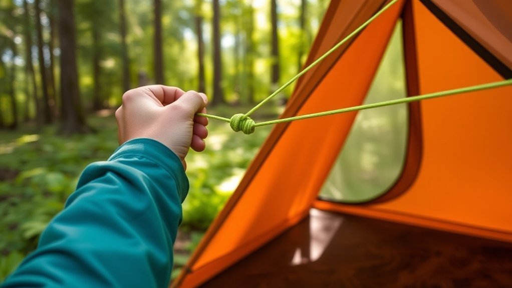 proper guy line setup