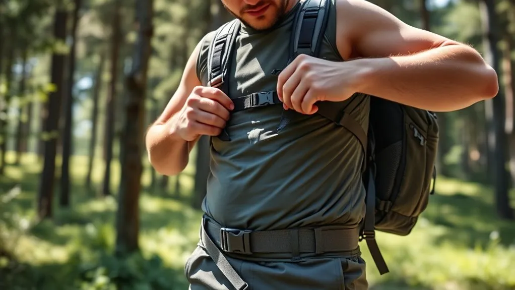 How to Adjust Backpack Straps: Easy Steps & Pro Tips Backpack hip belt centered over the top of the hiker's hip bones