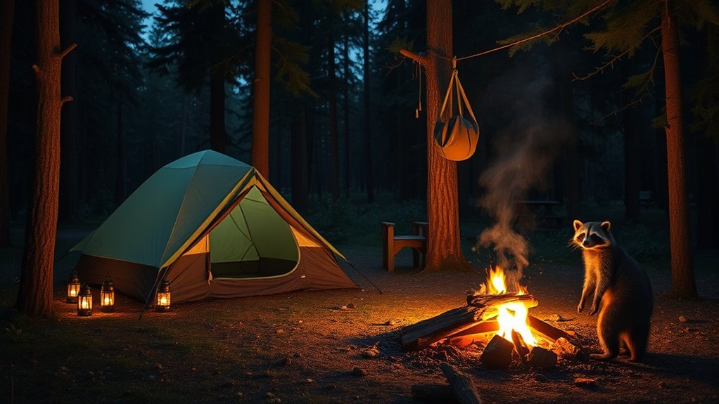 raccoon safety camping measures