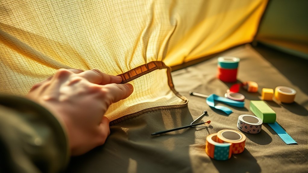 repairing larger tent holes