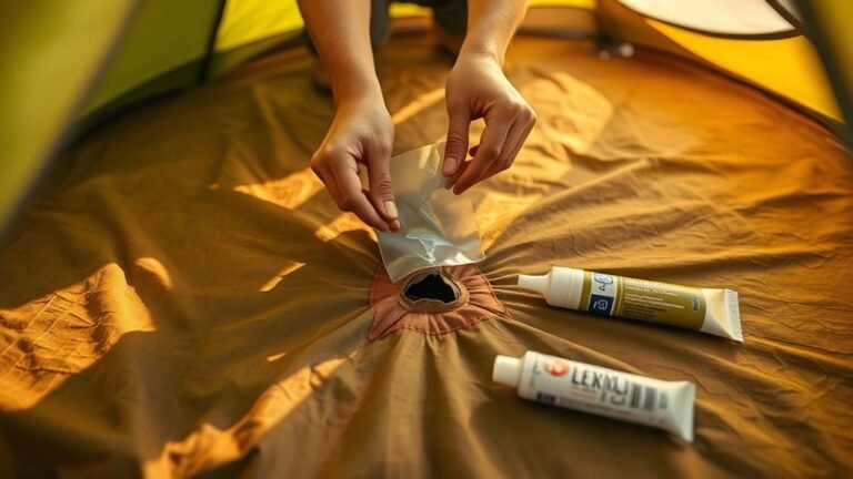 repairing tent floor damage