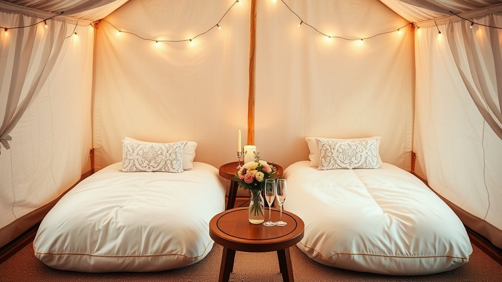 romantic aisle centered ceremony layout