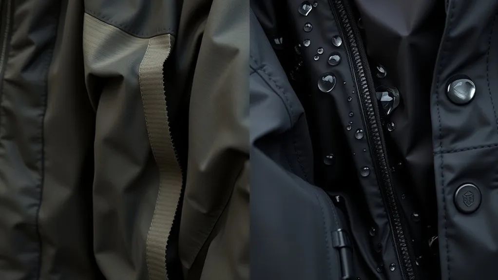 Sealed stitching on waterproof outdoor equipment