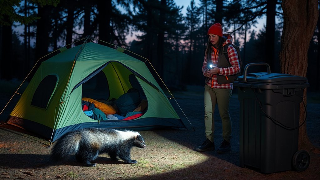 How to Deal With Skunks at Campsites Safely secure food and waste