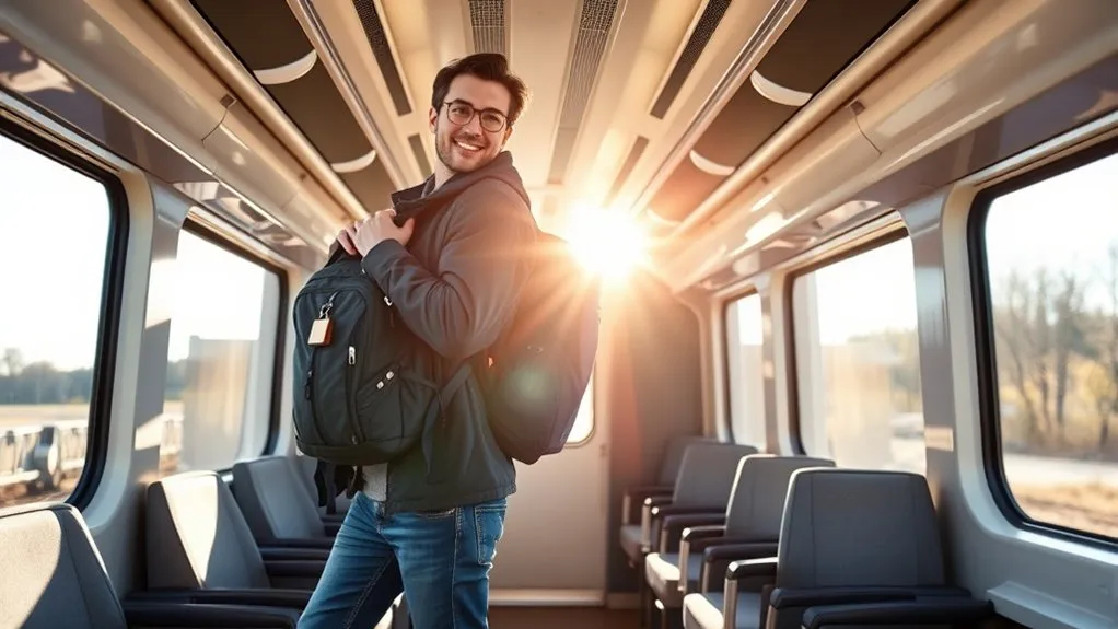 secure travel luggage with closed zippers and lockable compartments