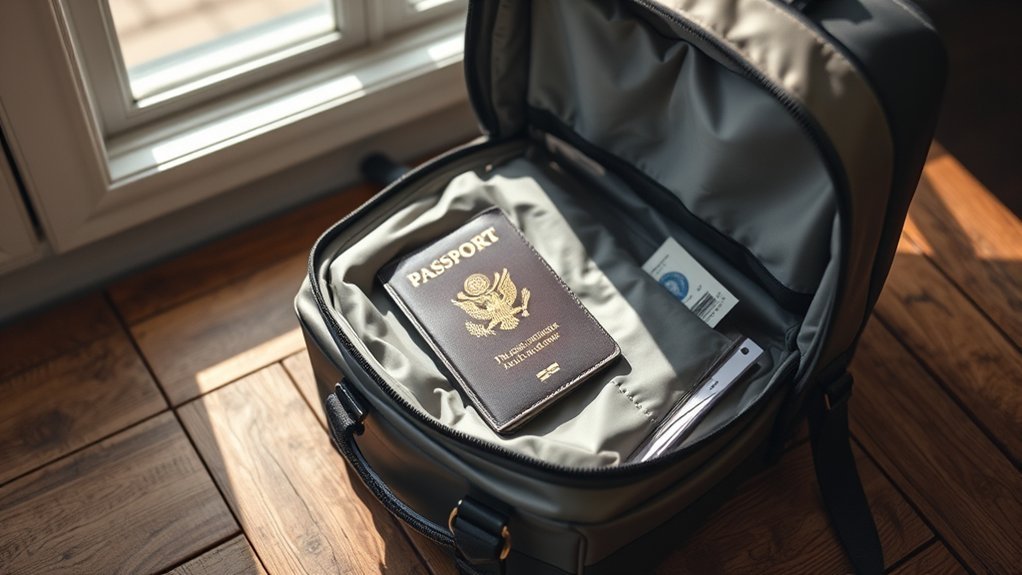 How to Store Your Passport Safely While Traveling 2026 Passport stored securely in an inner zipped pocket of a travel bag